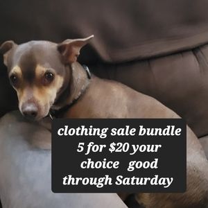 5 for  $20 clothing  sale